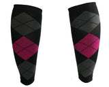 Pink Argyle Graduated Calf Compression Sleeves - Dimok