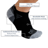 Athletic Socks Mens Sport Socks Low Cut 6 Pack Socks for Men Women Youth - Dimok