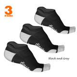 Athletic Running Socks - No Show Blister Resistant Sport Socks for Men and Women - 3 Pairs - Dimok