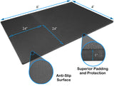 Rubber Tiles Mat 6 Squares Interlocking Foam Gym Mats 24'' x 24'' - Dimok