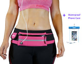 dimok Running Belt Waist Pack Waterproof Phone Case - Runners Belt Fanny Pack – Adjustable Running Pouch for Phones iPhone Android - Dimok