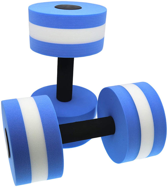Aquatic Exercise Dumbells - Aqua dumbbell Set of 2 - Water Aerobics Foam Pool Barbell Resistance Fitness Barbells Hand Bar Equipment … - Dimok