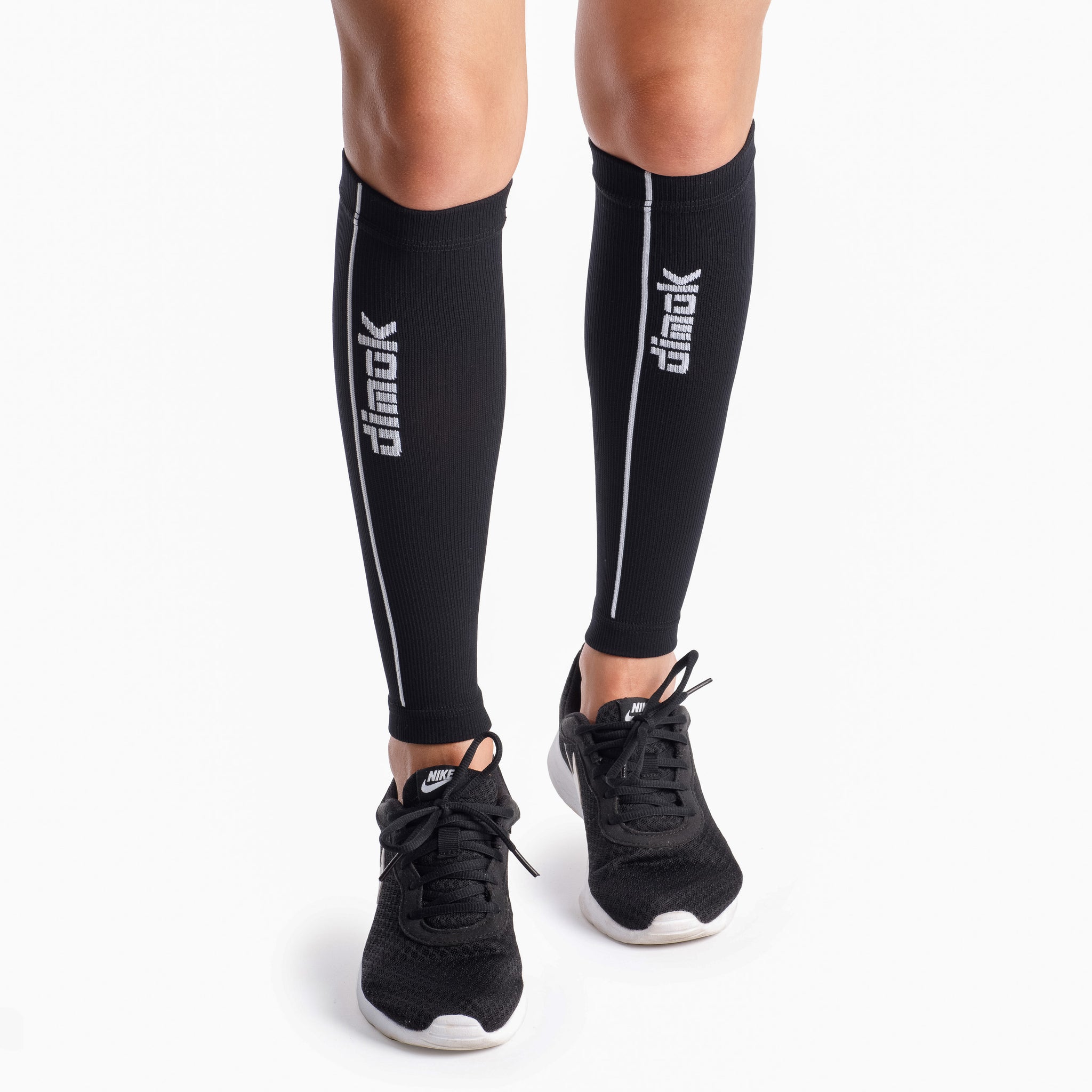 Novetec Calf Compression Sleeves (20-30mmHg) - For Running, Cycling, Leg Support - Men & Women, Size M, White 9 thumbnail image