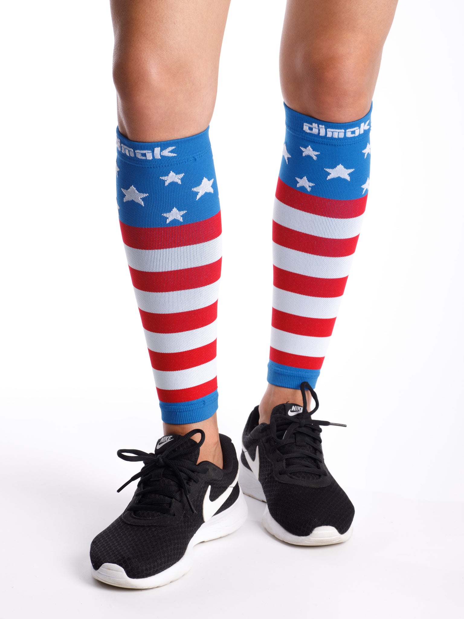 USA Flag Graduated Calf Compression Sleeves Calf Support Footless