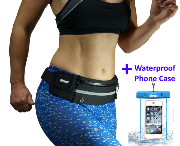 dimok Running Belt Waist Pack Waterproof Phone Case dimok Running Belt Waist Pack Waterproof Phone Case