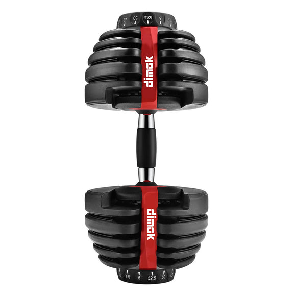 52.5 lb dimok Adjustable Dumbbell Weights (Plates Anti-Slip Handle - Home Gym Exercise Full Body Workout (Single) - Dimok