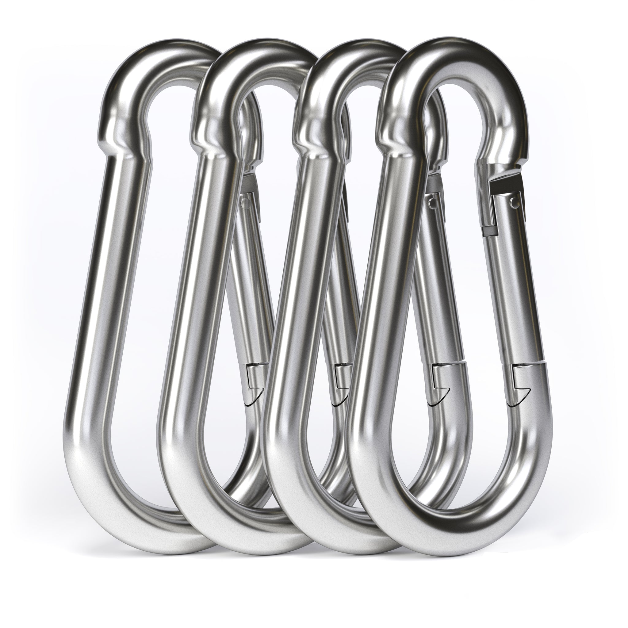 (1, M5 x 50mm) Carabiner Hook Clip Heavy Duty Snap Hook Spring Clip Galvanised Steel