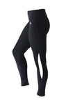 Black Yoga Pants Workout Leggings No See Through Durable Fabric Soft Stretchy - Dimok